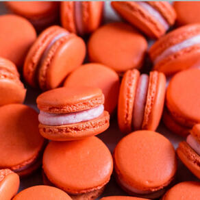 Tangerine macarons